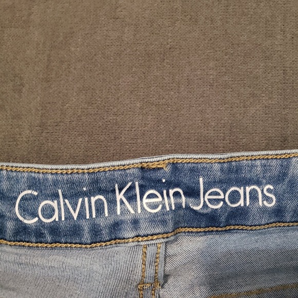 Calvin Klein Jeans Bermuda Shorts Womens 27 Blue Denim Light Wash Stretch - Picture 6 of 11